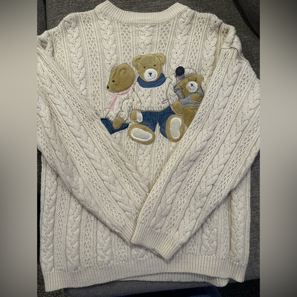 Super cute Together brand bear sweater! Size large